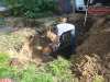 Cutting the oil tank open