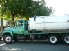 Pumping the oil out with a truck pump